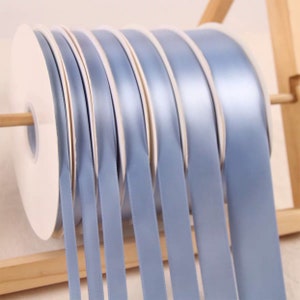 Altblaue Polyester Satin band Rolle Großhandel • Weihnachten Geschenkverpackung Hochzeit Party Gastgeschenke Stuhl Dekoration Anhänger Band Geschenkverpackung