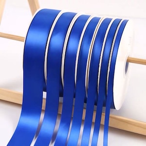 Ruban de satin bleu royal Roll gros • Noël cadeau emballage mariage Party Favors chaise décorations Tags ruban cadeau boîte rubans