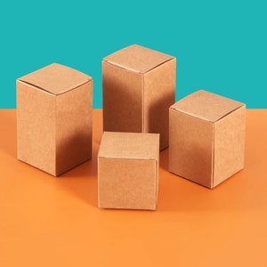 100 scatole per bomboniere in carta kraft • Scatole regalo per matrimonio • Scatole regalo per feste di compleanno e battesimo • Scatole per caramelle, cioccolatini, macarons, biscotti e dolciumi