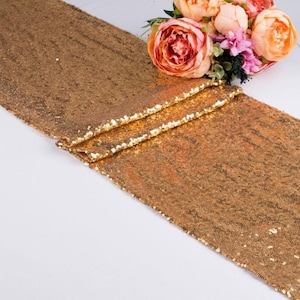 Blue Silver Rose gold Sequin Glitter Table Runner Engagement Wedding Reception Birthday Anniversary Function Party Dinning Table Decoration