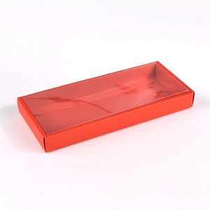 100pcs Gold Red White Base Clear Cover Favor Boxes | Wedding Birthday ...