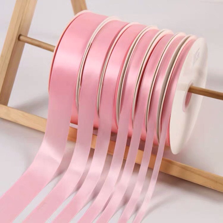 Baby Pink Satin Ribbon Roll Wholesale • Christmas Gift Wrapping Baby ...
