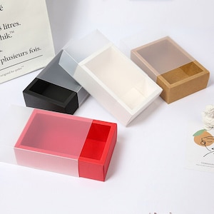 100x doorzichtige of matte sleeve papieren doos geschenkdoos | Cosmetica Luxe Glazen Kaars Beauty Product Verpakking Verpakking Doos | Bruiloft gunst vak