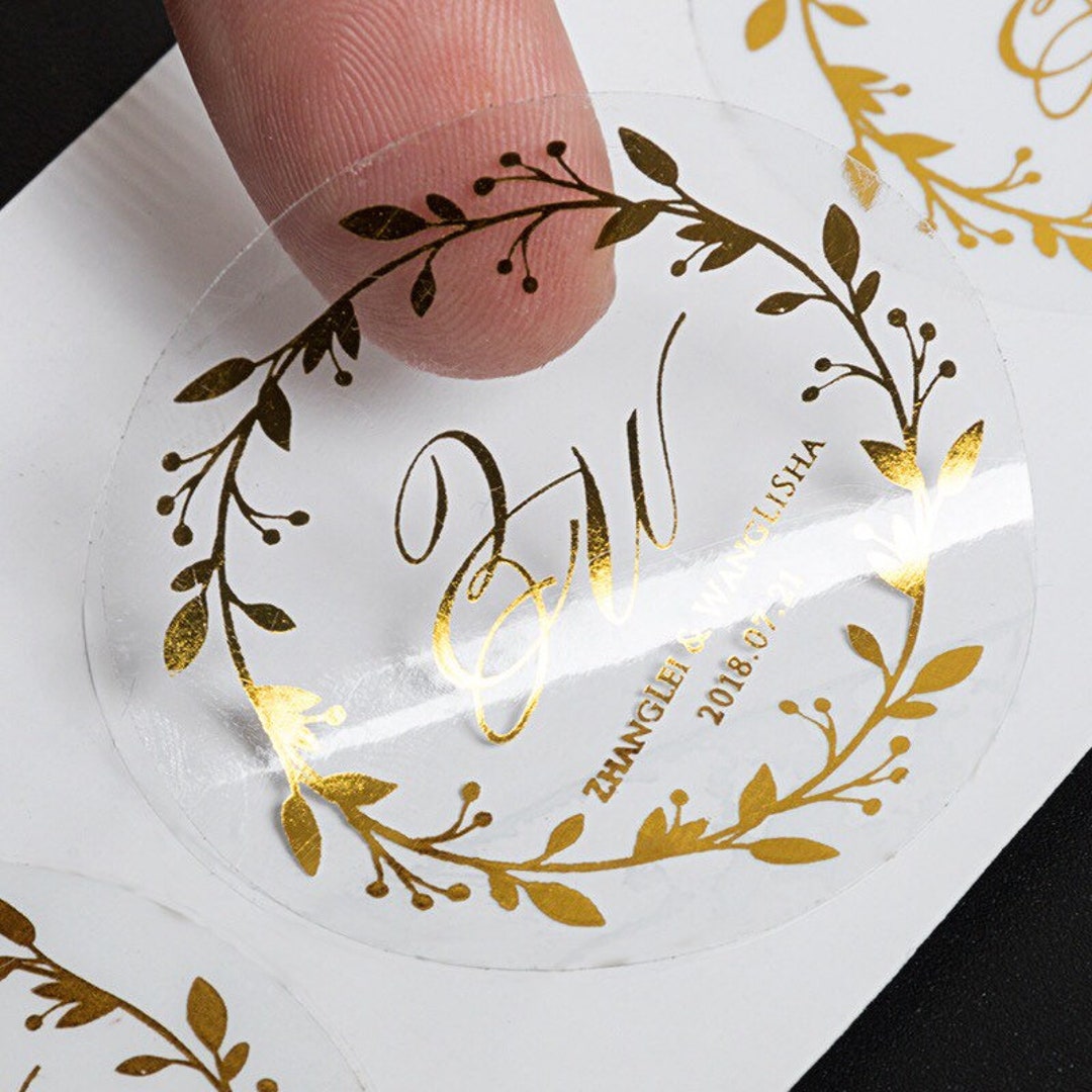 30Pcs Wedding Name Monogram Stickers for Transfering to Giftbox Champage  Bottle Party Favor Packing Singature Book Golden Decals - AliExpress