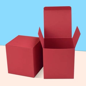 100 Red Wedding Favour Box | Xmas Wedding Gift Box | Birthday Party Christmas Gift Box | Candy Chocolate Cookie Cake Box Product Packing Box
