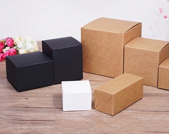 White Black Wedding Favor Boxes Wedding Gift Birthday Party Christening Boxes Home Made Soap Face Cream Honey Cookie Packing Boxes