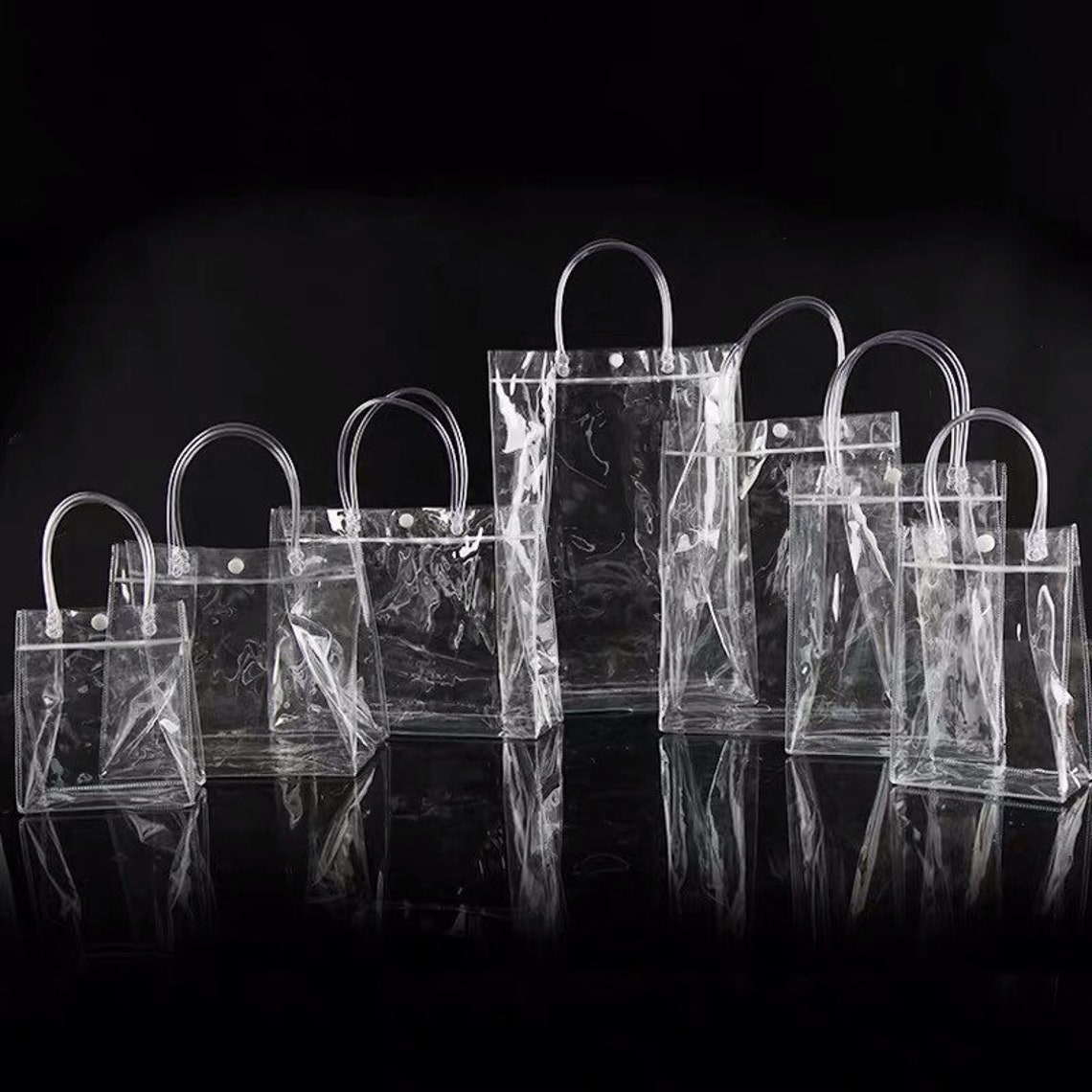 100x Clear PVC Plastic Favor Bags for Wedding Birthday Party Etsy