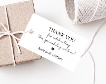 Pack de 200 50x80mm Rectángulo Personalizado Boda Favor Etiquetas Etiquetas regalo / Monograma Impresión personalizada Etiquetas logotipo de negocios Etiquetas Etiquetas
