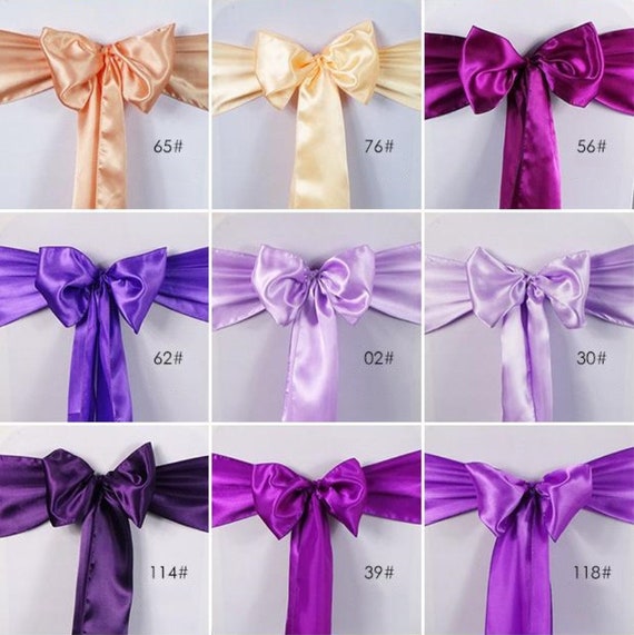 Purple chair sashes hot sale