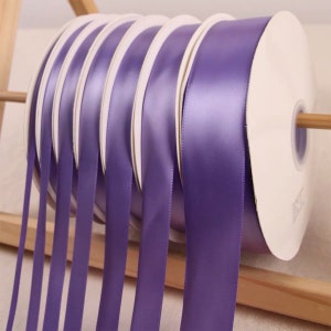Rouleau de ruban de satin de lavande En gros • Noël cadeau wrapping wedding party favors chair decorations tags ruban gift box ribbon ribbons