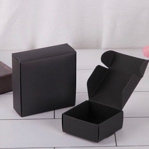 100x Scatola nera per bomboniere per matrimoni, feste di compleanno, caramelle natalizie, candele, gioielli, sapone, cosmetici, prodotti fatti a mano, scatole per imballaggio