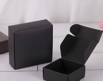100x Black Wedding Birthday Party Favor Box Christmas Candy Gift Box | Candle Jewelry Soap Cosmetics Handmade Product Packing Packaging Box