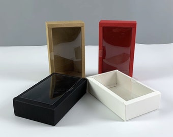 100 stuks doorzichtig PVC deksel deksel papieren doos geschenkdoos | Cosmetica Luxe glazen kaars Schoonheidsproduct Displayverpakking | Bruiloft partij gunst vak