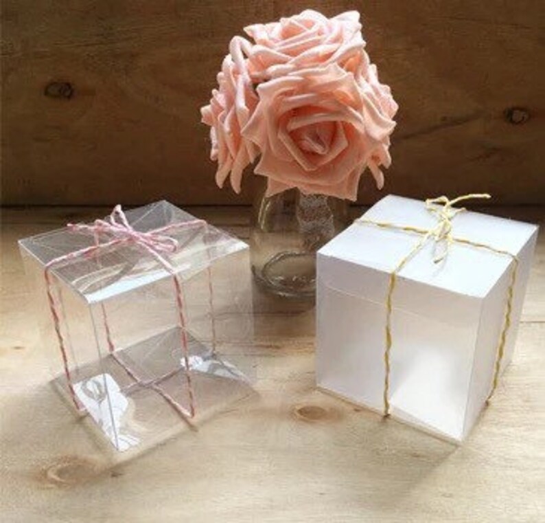100x Clear or Matte PVC Wedding Favor Boxes Sweet 16 1st Etsy
