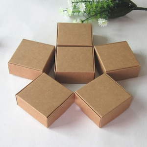 NUOBESTY 20pcs Box Kraft Paper Box Party Gift Case Soap Wrappers for  Homemade Soap Kraft Paper Storage Case Soap Packaging for Soap Making Party  Gift