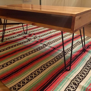 Custom Retro Mid-Century Coffee Table on Angled Danish Legs or Hairpin Legs LOCAL PICKUP ONLY image 3