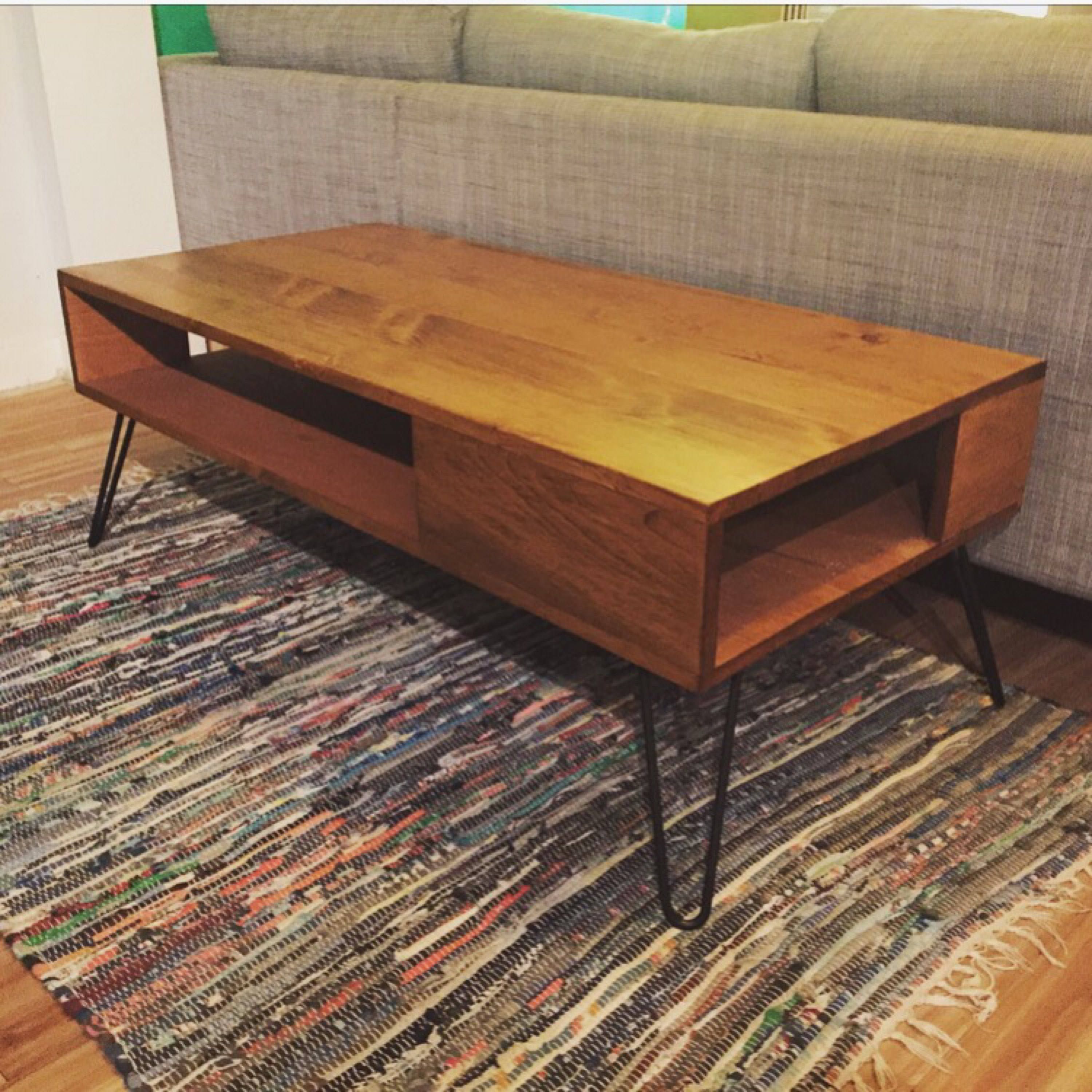 Custom Rustic Retro Midcentury Modern Wood Coffee Table on Etsy