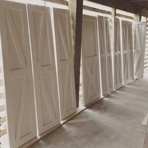 Rustic Wood Barn Door Shutters for Windows Farmhouse style window treatments image 6