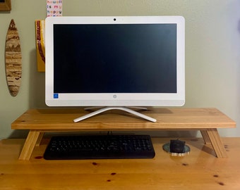 Custom Handcrafted Table Riser, Computer Stand, Tv Stand Available in Alder, Oak or Walnut