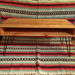 Custom Retro Mid-Century Coffee Table on Angled Danish Legs or Hairpin Legs LOCAL PICKUP ONLY image 2