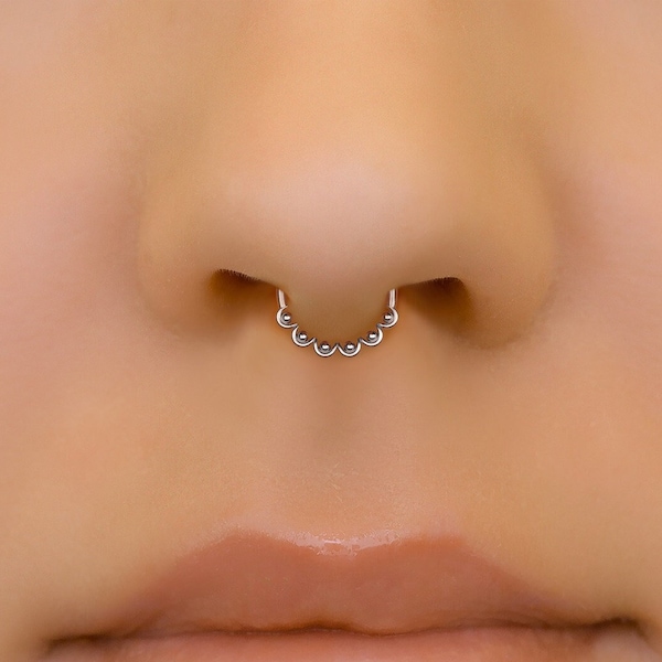 Silver 6mm Septum Ring, Dainty Septum Hoop, Small Septum Ring, Silver Septum, Septum Jewelry, Tribal Septum Ring, Silver Nose Hoop