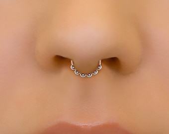 Silver 6mm Septum Ring, Dainty Septum Hoop, Small Septum Ring, Silver Septum, Septum Jewelry, Tribal Septum Ring, Silver Nose Hoop