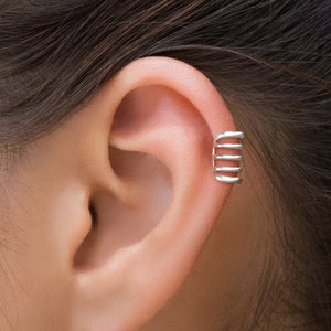 Sterling Silver Ear Cuff, Ear Cuff No Piercing, Ear Cuff Clip On, Bohemian Ear Cuff, Ear Wrap, Minimalist Ear Cuff