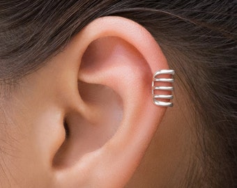 Sterling Silver Ear Cuff, Ear Cuff No Piercing, Ear Cuff Clip On, Bohemian Ear Cuff, Ear Wrap, Minimalist Ear Cuff