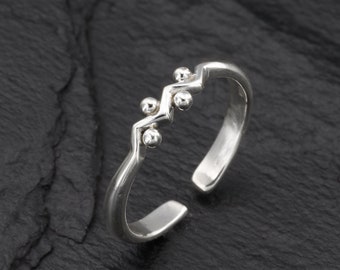Thin Band Toe Ring, Silver Band Ring, Toe Ring For Women, Adjustable Toe Ring, Silver Toe Ring, Midi Ring, Minimalist Ring