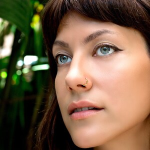 Nose Ring, Gold Nose Hoop, Indian Nose Ring, Gold Nose Ring, Nose Hoop, Delicate Nose Ring