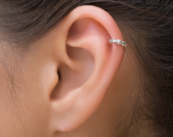 Silver Cartilage Hoop, Tragus Piercing, Cartilage Jewelry, Helix Hoop, Tragus Earring, Cartilage Earring, Daith Piercing