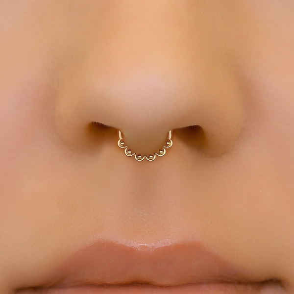 Dainty 6mm Septum Ring, Snug Fit Septum Hoop, Delicate, Indian Septum Ring, Gold Septum, Septum Jewelry, Tribal Septum Ring, Gold Nose Hoop