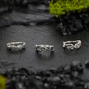 Set of 3 Indian Nose Rings, Nose Ring Hoops, Nose Piercing, Nose Jewelry, Silver Nose Rings Set