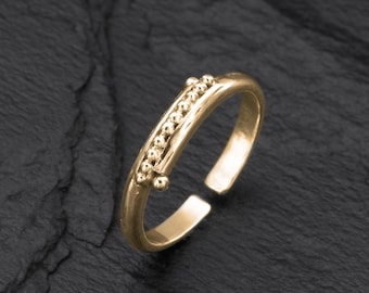 Minimalist Ring, Thin Band Toe Ring, Stacking Ring Toe Ring For Women, Gold Toe Rings, Adjustable Toe Ring, Midi Ring