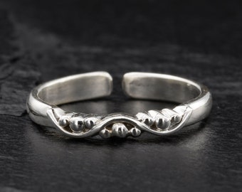 Bague d’orteil, Bagues d’orteil pour femmes, Bague d’orteil réglable, Bijoux de pied, Bagues d’orteil, Bague d’orteil en argent, Bague en argent sterling, Bijoux de mariage de plage