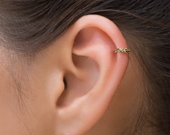 Gold Cartilage Hoop, Helix Earring, Daith Piercing, Tragus Piercing, Cartilage Jewelry, Helix Hoop, Cartilage Earring