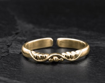 Anillo de dedo del pie para mujeres, anillo de dedo del pie de banda delgada, anillo de apilamiento, anillo minimalista, anillo de dedo del pie de banda de oro, anillo de dedo del pie de oro, anillo ajustable del dedo del pie, anillo midi
