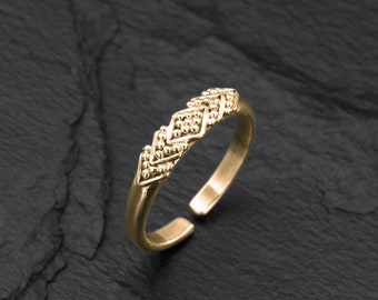 Anillo del dedo del pie para mujer, anillo del dedo del pie ajustable, anillo minimalista, anillo de apilamiento, anillo midi, anillo del dedo del pie de oro rosa, anillo del dedo del pie de banda delgada, anillo del dedo del pie de oro