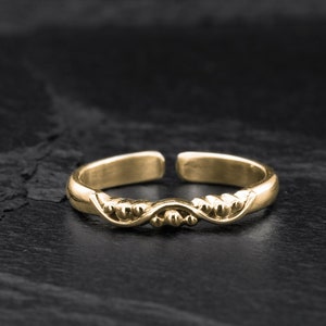 Toe Ring For Women, Thin Band Toe Ring, Stacking Ring, Minimalist Ring, Gold Band Toe Ring, Gold Toe Rings, Adjustable Toe Ring, Midi Ring