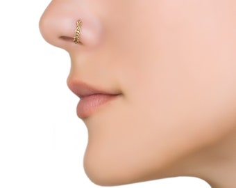 14k Gold Nose Ring, Nose Hoop, Gold Nose Hoop, Nose Piercing, Nose Jewelry, 14k Solid Gold Nose Ring,