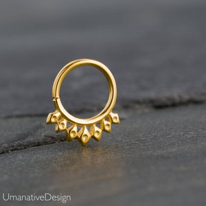 Septum Ring For Pierced Nose. Septum Piercing. Tiny Gold Septum. Septum Jewelry. Tiny Septum