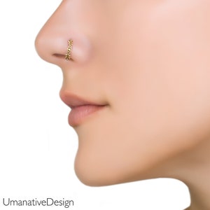 14k Gold Nose Ring, Nose Hoop, Gold Nose Hoop, Nose Piercing, Nose Jewelry, 14k Solid Gold Nose Ring,