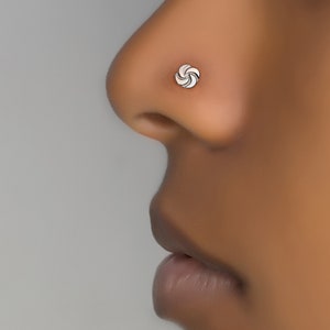 Nose Stud Silver, Nose Piercing, Nose Jewelry, Nose Studs, Nose Ring Stud, Flower Nose Stud, Sterling Silver 925
