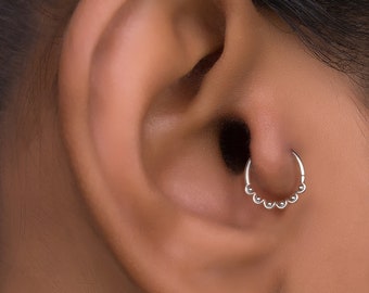 Delicate Silver Tragus Earring, Gold Minimalist Hoop Earring, Dainty Helix Hoop, Silver Cartilage Earring, Unique Tragus Earring