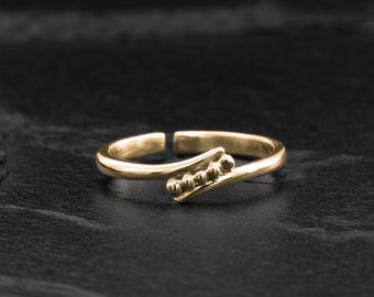 Thin Band Toe Ring, Gold Band Toe Ring, Toe Ring For Women, Gold Toe Rings, Adjustable Ring,  Midi Ring,