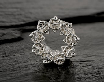 Sterling Silver Tunnels, 1/2" Gauges, Ear Tunnels, Plugs And Tunnels, Ear plugs, Flower Mandala Gauges, 12mm Plugs, Ear Gauges and Plugs