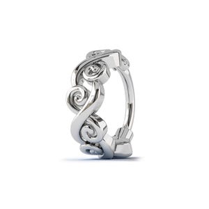 Anello al naso Clicker, Anello al naso a spirale, Cerchio al naso Clicker, Anello al naso in argento, Piercing al naso, Anello al naso Clicker, Gioielli da piercing, Naso forato