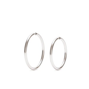 14K Solid White Gold Nose Ring, 20g Nose Hoop, Snug Fit 20 Gauge Nose Hoop, 7mm or 8mm Nose Ring, Minimalist Nose Hoop, Nose Piercing