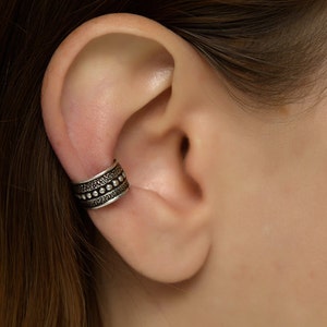 Sterling Silver Ear Cuff. Clip On Earcuff. Non-Pierced Ear Cuff. Minimalist Ear Cuff