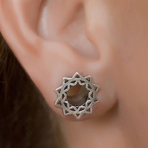 Silver Ear Tunnels, 2g Plugs Gauges, Ear Tunnels Silver, 6mm Tunnels, Gauge Jewellery, Plugs and Tunnels
